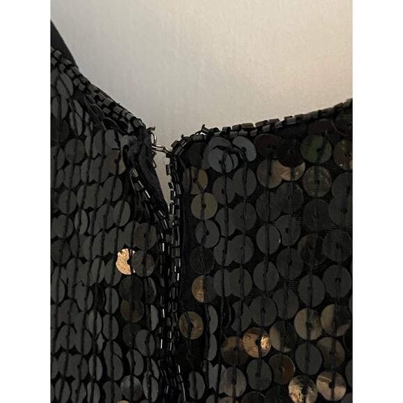 NWT Vintage 80s Exotica Silk Black Red Sequin Blouse Size 1X - Picture 13 of 15